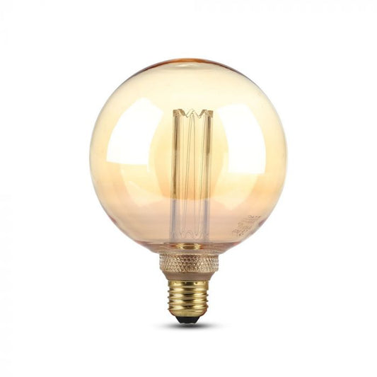 LED ART E27 FILAMENT AMBER LAMP 4W WW 200lm 300° 132X178 G125 GLASS