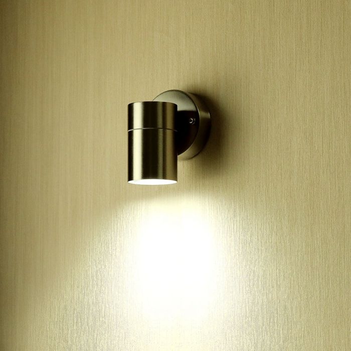 LED WALL FITTING STAINLESS STEEL GU10 1WAY 93X85X118 IP44