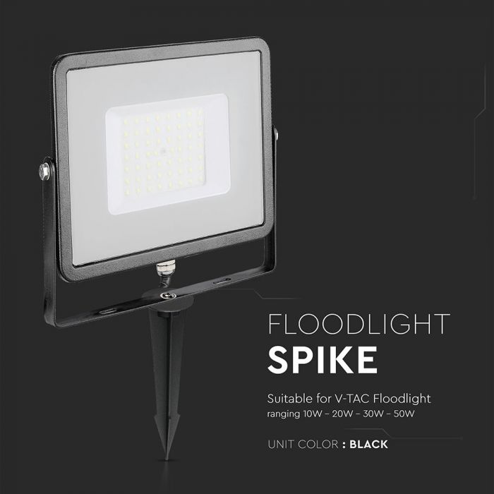 FLOODLIGHT SPIKE BLACK 35X150 ALUMINIUM