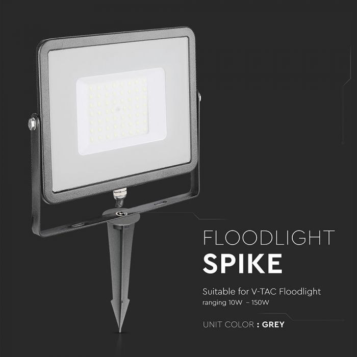 FLOODLIGHT SPIKE GREY 60X265 ALUMINIUM