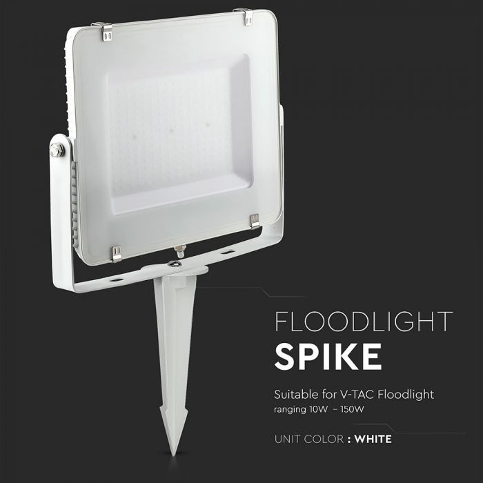 FLOODLIGHT SPIKE WHITE 60X265 ALUMINIUM