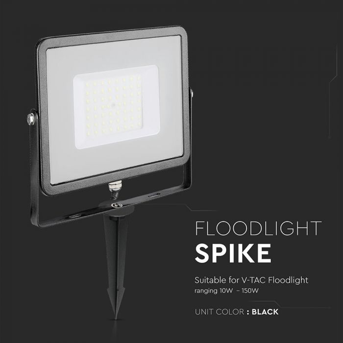 FLOODLIGHT SPIKE BLACK 60X265 ALUMINIUM