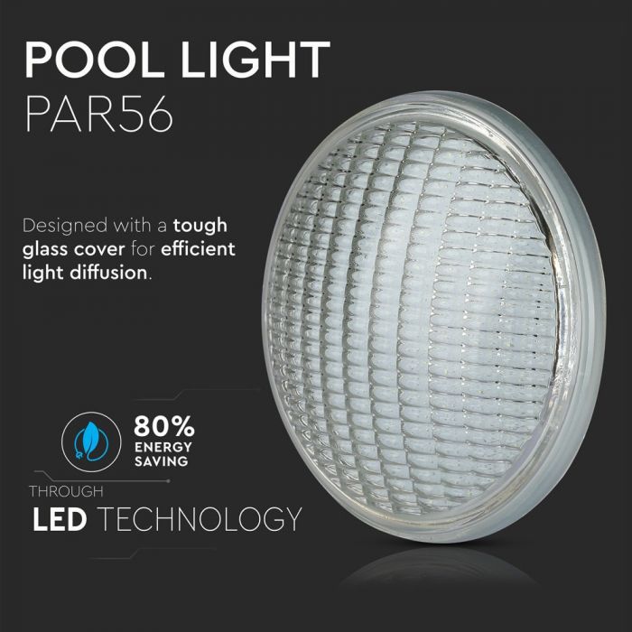 LED POOL LIGHT WHITE 12W 1200lm 120° 178X114 IP68