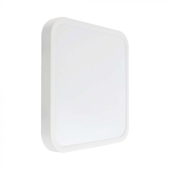 LED DOME LIGHT SQUARE WHITE FRAME 18W CW 1830lm 360° 250x250x65mm IP44