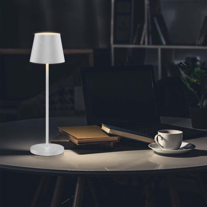 LED 2W TABLE LAMP WW 200lm 180° TOUCH DIMMING IP54 WHITE BODY