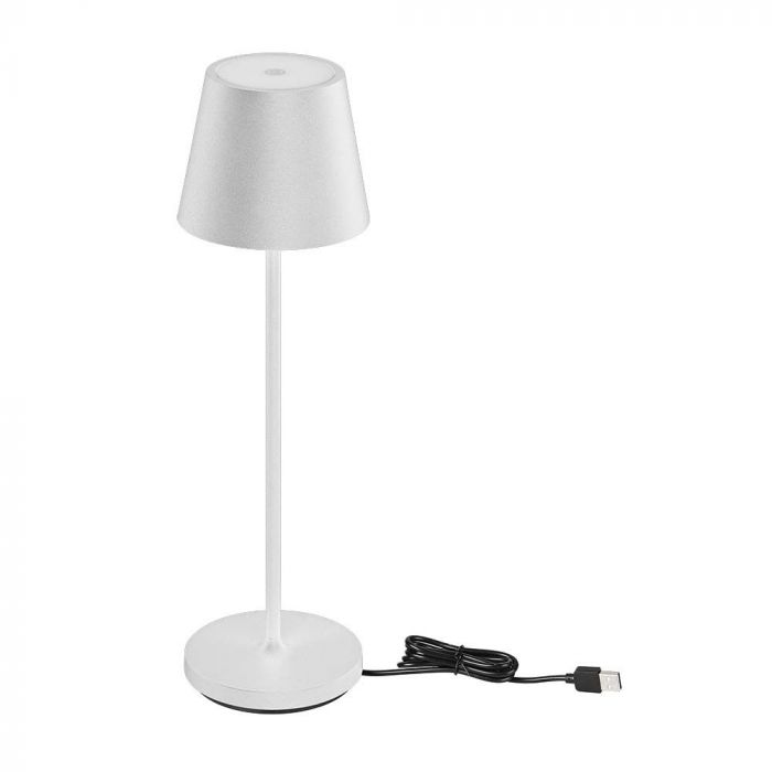 LED 2W TABLE LAMP WW 200lm 180° TOUCH DIMMING IP54 WHITE BODY