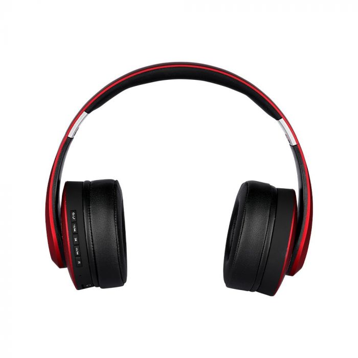 BLUETOOTH WIRELESS HEADPHONE with Adjustable Head 500mah BATTERY RED