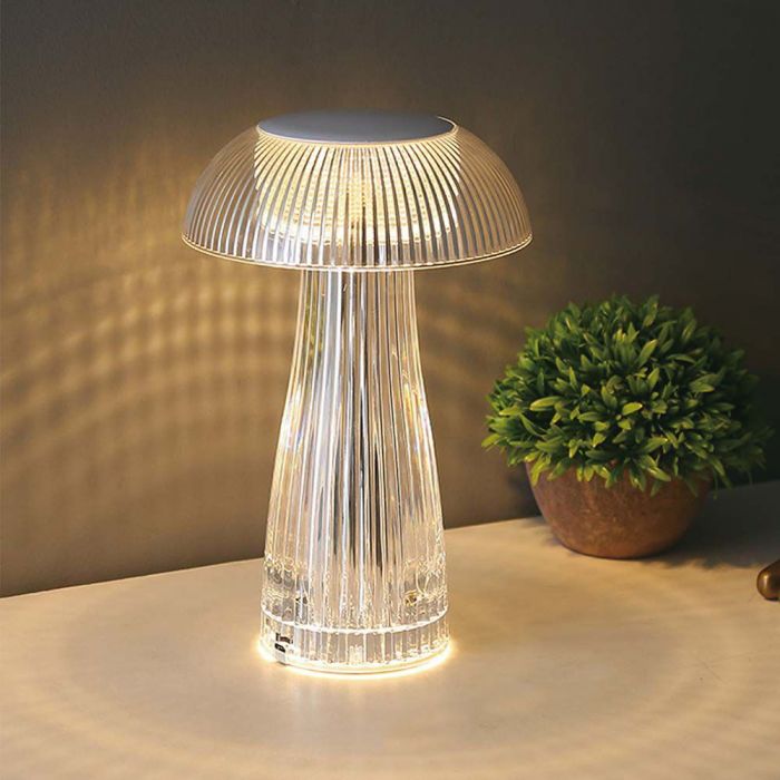 LED TABLE LAMP1800mAH BATTERY 1W 3IN1 50lm 160x250 TRANSPARENT TOUCH DIMMING