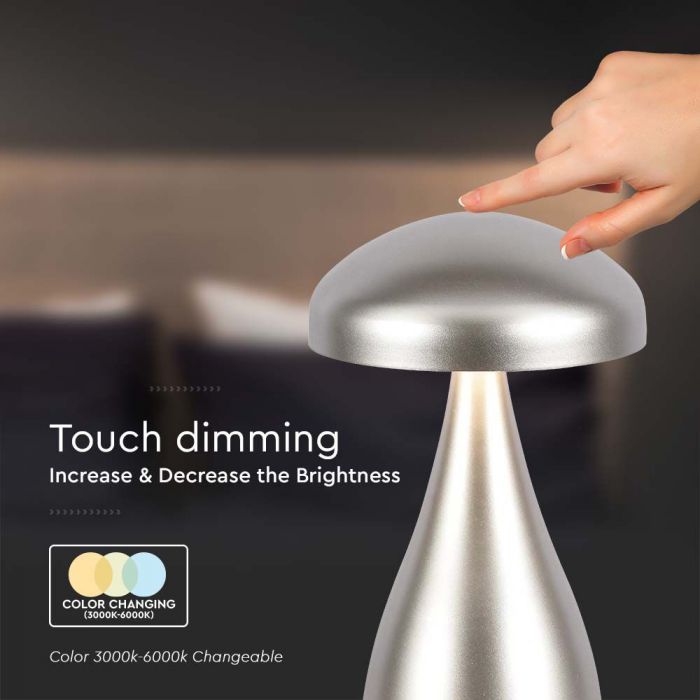 LED TABLE LAMP1800mAH BATTERY 1W 3IN1 55lm 120x220mm CHAMPAGNE GOLD TOUCH DIMMING