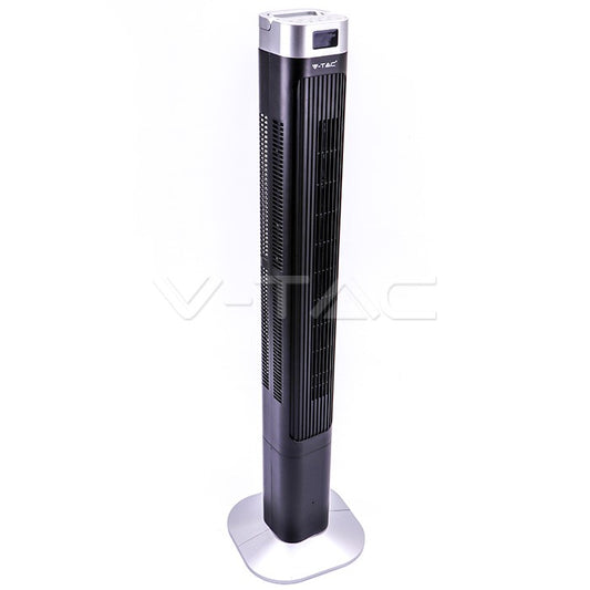 LED TOWER FAN WITH TEMPARATURE DISPLAY & REMOTE CONTROL 55W 3SPEED TIMER 30X30X120 BLACK