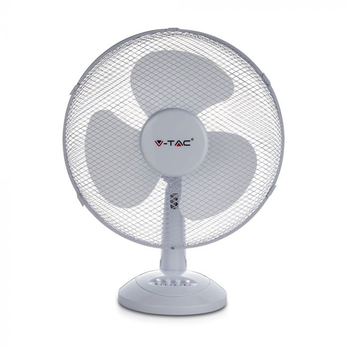 LED DESK FAN 40W 12" 3 SPEED WHITE