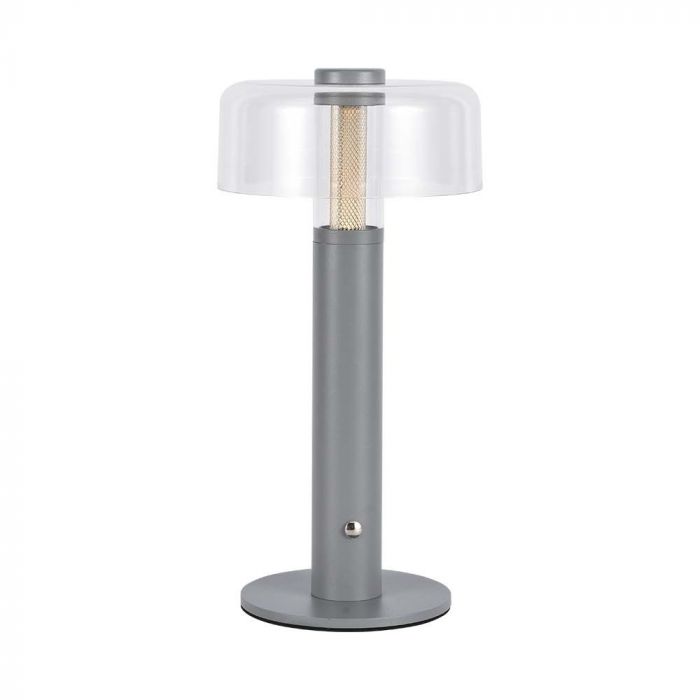 LED TABLE LAMP 1800mAH BATTERY 1W WW 100lm 150x300 GREY TOUCH DIMMING