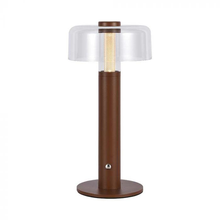 LED TABLE LAMP 1800mAH BATTERY 1W WW 100lm 150x300 SAND BROWN TOUCH DIMMING