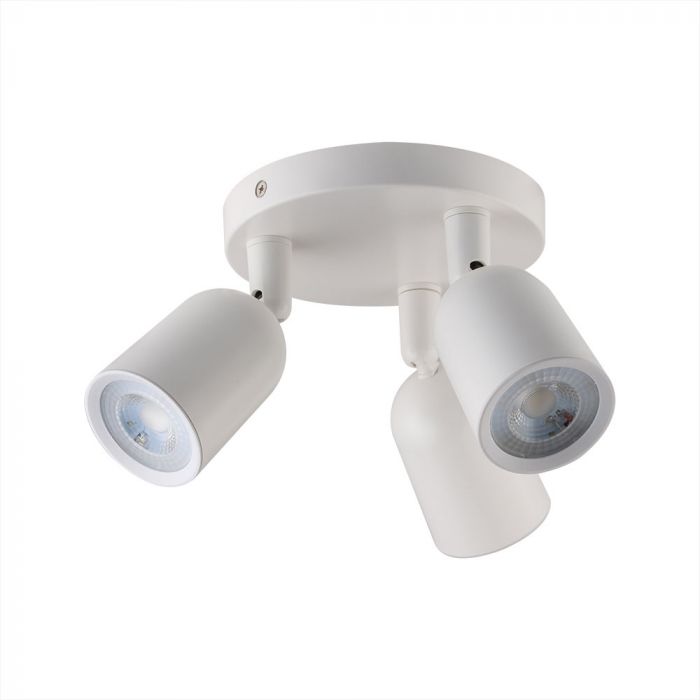 LED WALL/CEILING FITTING ROUND BASE 3XGU10 145X144.8 WHITE