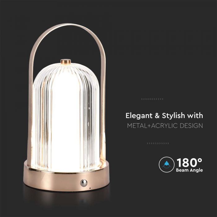 LED TABLE LAMP 1800mAH BATTERY 3IN1 55lm 120x225mm TOUCH DIMMING ANTIQUE BRONZE