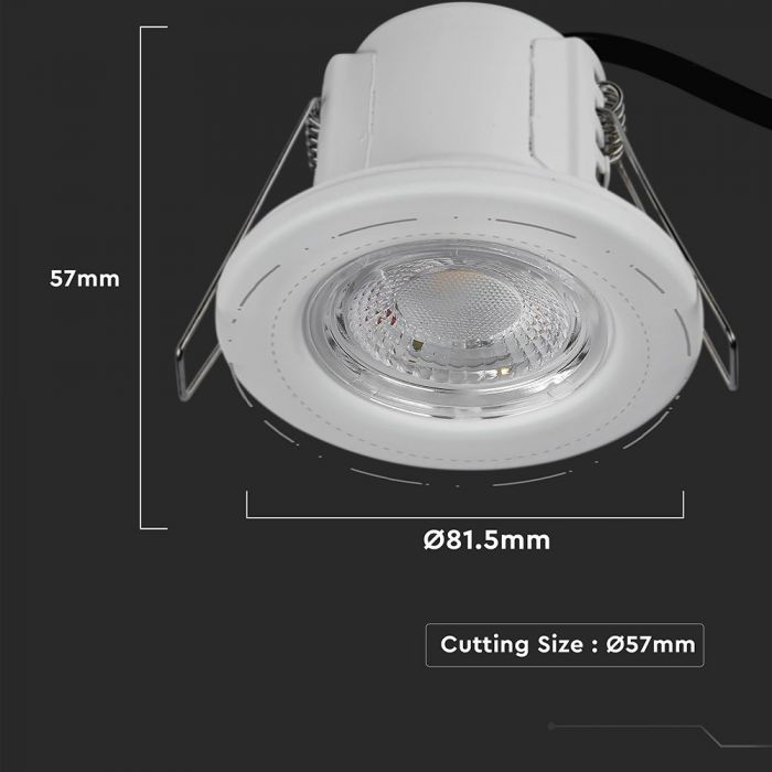 LED BRACKET FIRERATED 5W CW 500lm 70° 81.5 (57) SAMSUNG DIMMABLE IP65