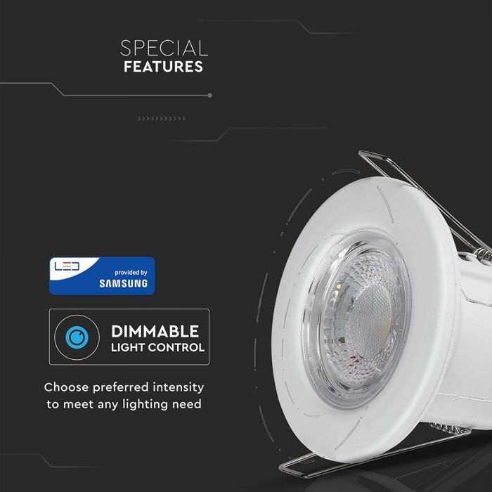 LED BRACKET FIRERATED 5W CW 500lm 70° 81.5 (57) SAMSUNG DIMMABLE IP65