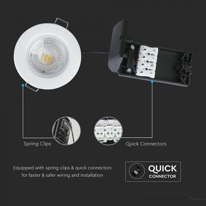 LED BRACKET FIRERATED 5W WW 500lm 70° 81.5 (57) SAMSUNG DIMMABLE IP65