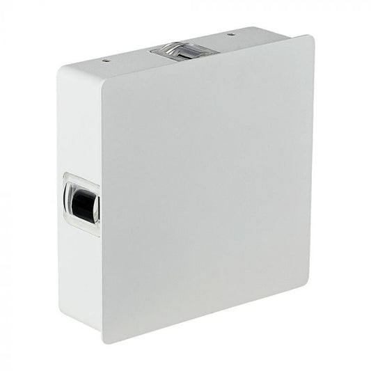 LED WALL LIGHT ALUMINIUM SQUARE 4W WW 440lm 360° 15X15X5 IP65 WHITE