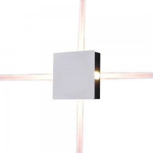 LED WALL LIGHT ALUMINIUM SQUARE 4W DL 440lm 360° 15X15X5 IP65 WHITE