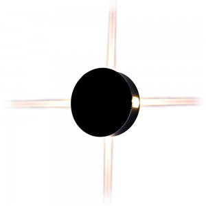 LED WALL LIGHT ALUMINIUM ROUND 4W DL 440lm 360° 15X5 IP65 BLACK