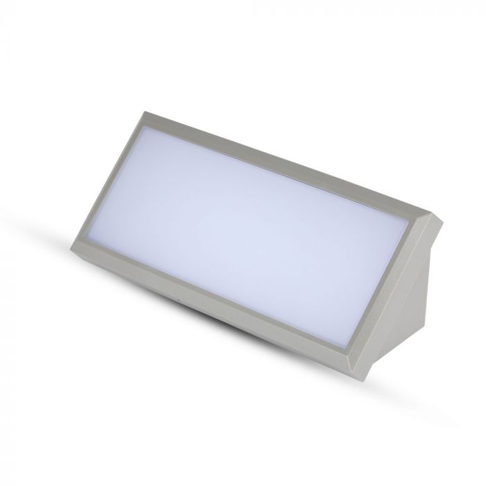 LED OUTDOOR WALL LIGHT GREY 12W CW 1250lm110° 265X120X81 IP65