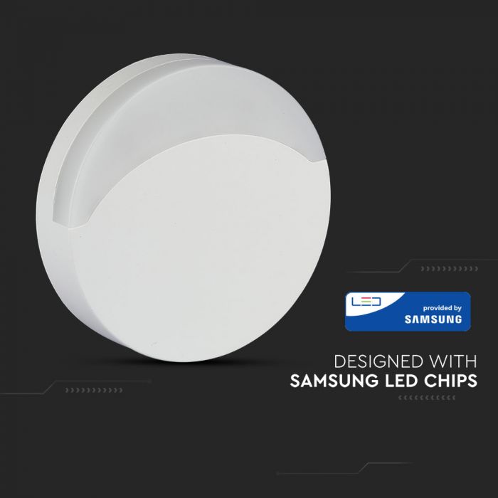 LED NIGHT LIGHT 0.5W DL 10lm 65X53.4 ROUND WHITE SAMSUNG CHIP