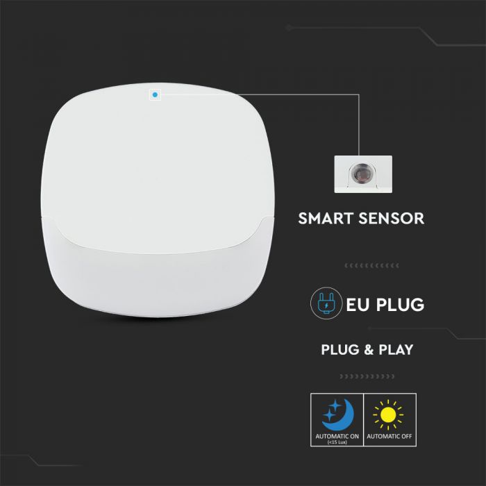 LED NIGHT LIGHT 0.5W DL 10lm 65X53.4 SQUARE WHITE SAMSUNG CHIP