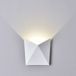 LED WALL LIGHT ALUMINIUM 5W WW 568lm 110° 170X170X75 WHITE IP65