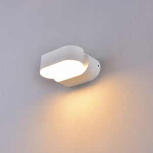 LED WALL LIGHT ALUMINIUM 6W DL 660lm 350° 110X54X96.5 WHITE IP65