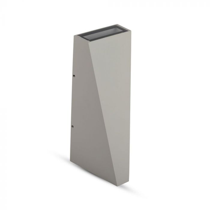 LED WALL LIGHT ALUMINIUM 6W DL 660lm 120° 90X200X90 GREY IP65