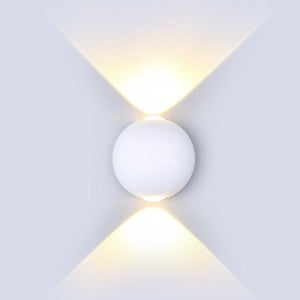 LED WALL LIGHT ALUMINIUM 6W WW 660lm 90° 112 WHITE IP65