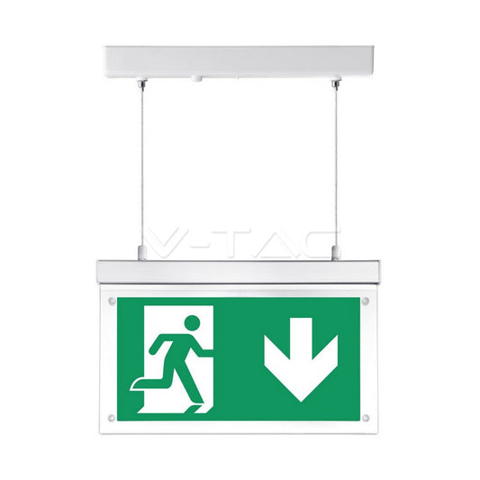 LED SURFACE HANGING EMERGENCY EXIT LIGHT 16 SMD 2W 160lm CW