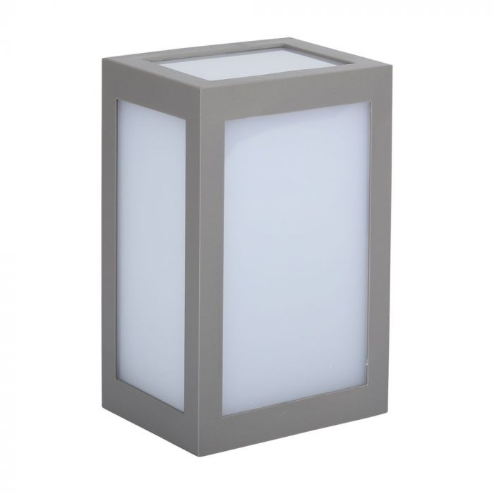 LED WALL LIGHT PC 12W CW 750lm 140° 130X160X108 GREY IP65