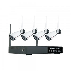 WIRELESS SECURITY SYSTEM NVR CAMERA 1080P 4CH FULL SET (4 CAMERAS)