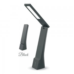 LED TABLE LAMP 4W 3in1 120° 550lm BLACK RECHARGEABLE