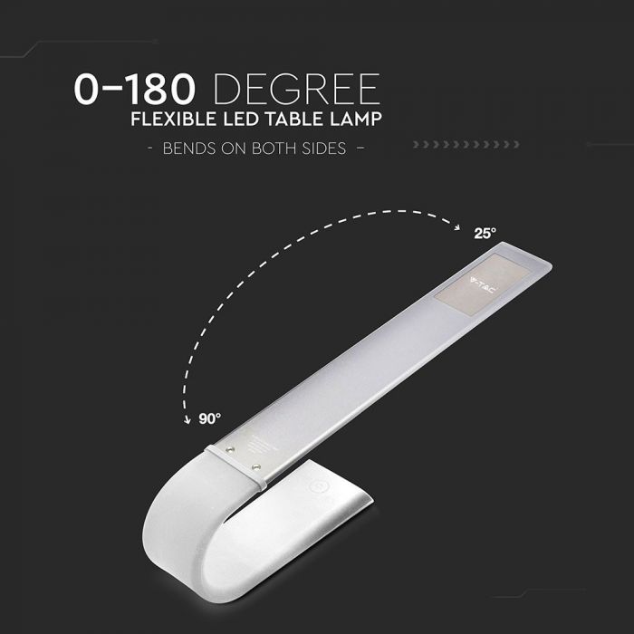 LED TABLE FLEXIBLE & SLIM LAMP 6.5W 3in1 120° 110lm WHITE TOUCH + DIMMER