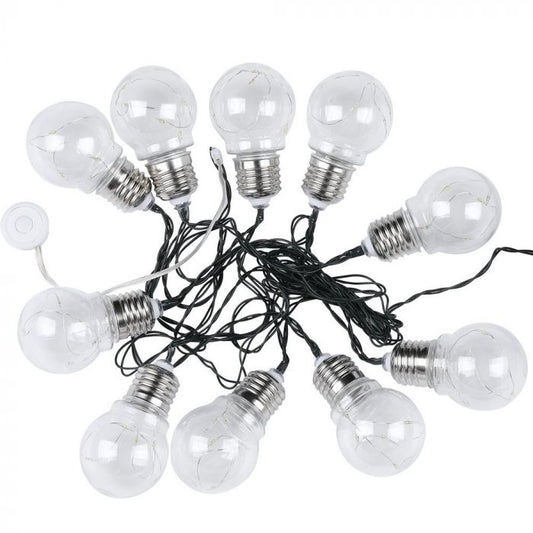 LED SOLAR STRING LIGHT 1W WW 100lm 300° 2M 10BULBS IP54 PC