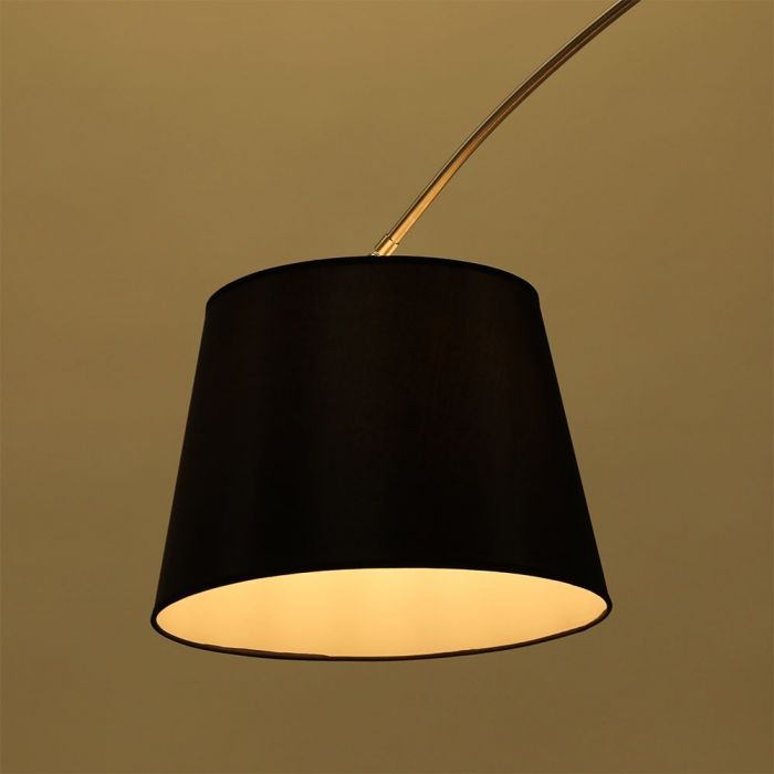 LED E27 FLOOR LAMP WITH MARPLE BASE 192X196 BLACK