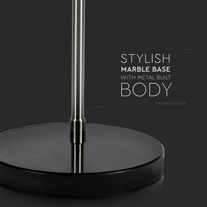 LED E27 FLOOR LAMP WITH MARPLE BASE 192X196 BLACK