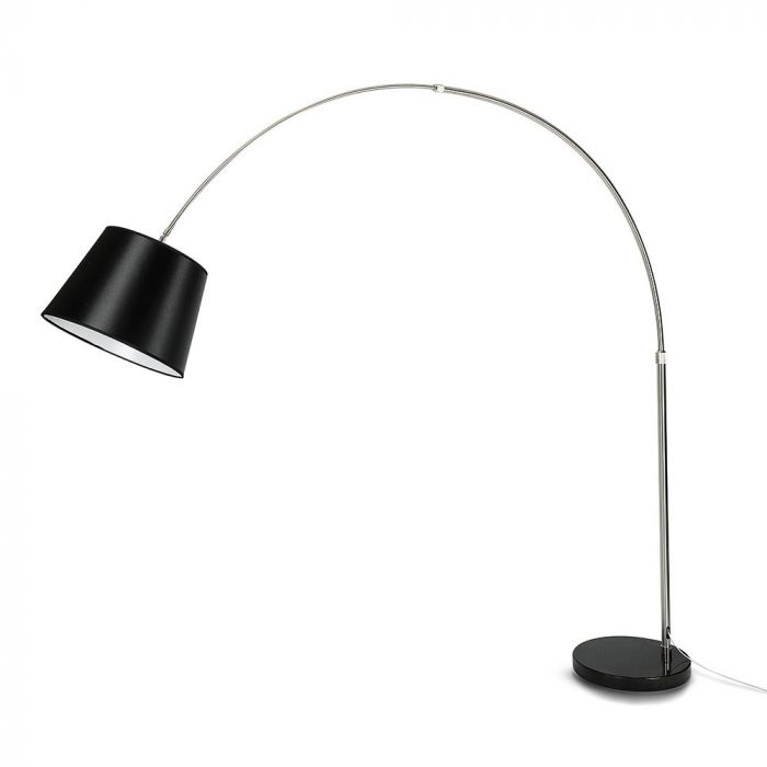 LED E27 FLOOR LAMP WITH MARPLE BASE 192X196 BLACK