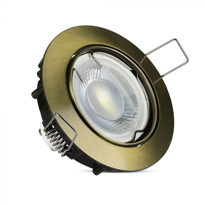 LED BRACKET GU10 ROUND ZINC ALLOY Movable GOLD 82X25 (74)