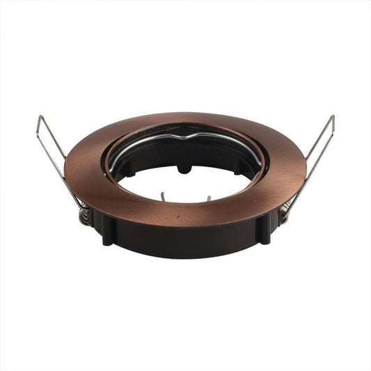 LED BRACKET GU10 ROUND ZINC ALLOY MovableBRONZE 82X25 (74)