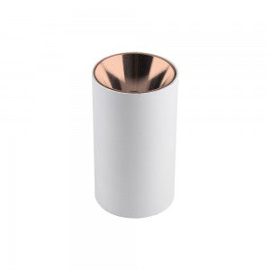 LED SURFACE GU10 FITTING ALUMINIUM ROUND 80X140 WHITE+ROSE GOLD