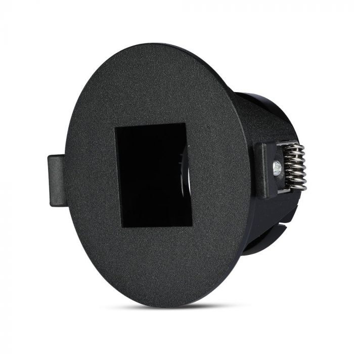 LED BRACKET GU10 SQUARE BLACK/BLACK ALUMINIUM+PC 83X41 (75)