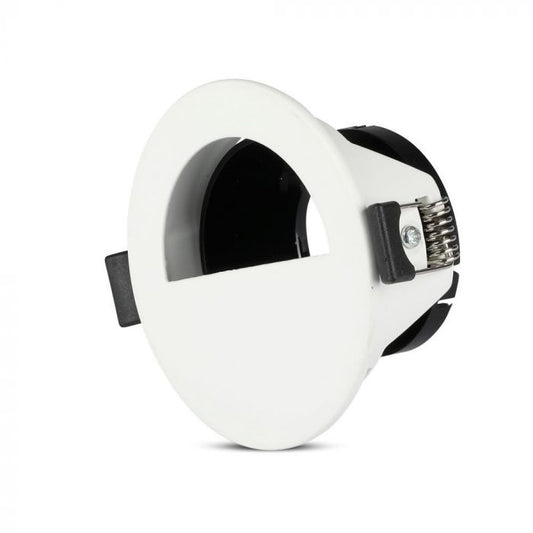 LED BRACKET GU10 HALF CIRCLE WHITE/BLACK ALUMINIUM+PC 83X41 (75)