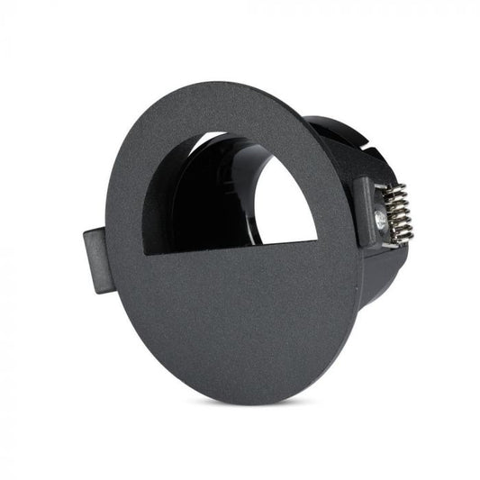 LED BRACKET GU10 HALF CIRCLE BLACK/BLACK ALUMINIUM+PC 83X41 (75)