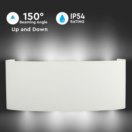 LED WALL LIGHT ALUMINIUM 7W DL 940lm 150° 220X48X90 SAND WHITE IP65