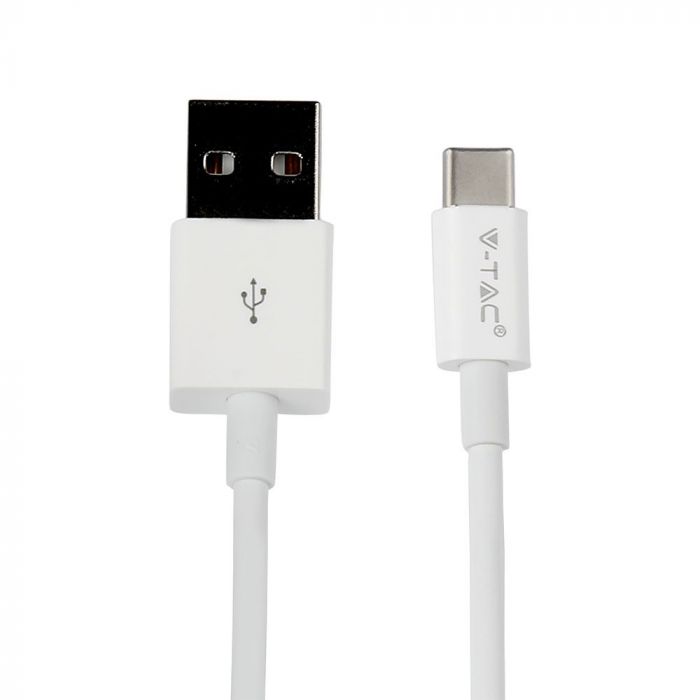 CHARGING SET WITH TRAVEL ADAPTOR - TYPE C USB CABLE 2.1A WHITE