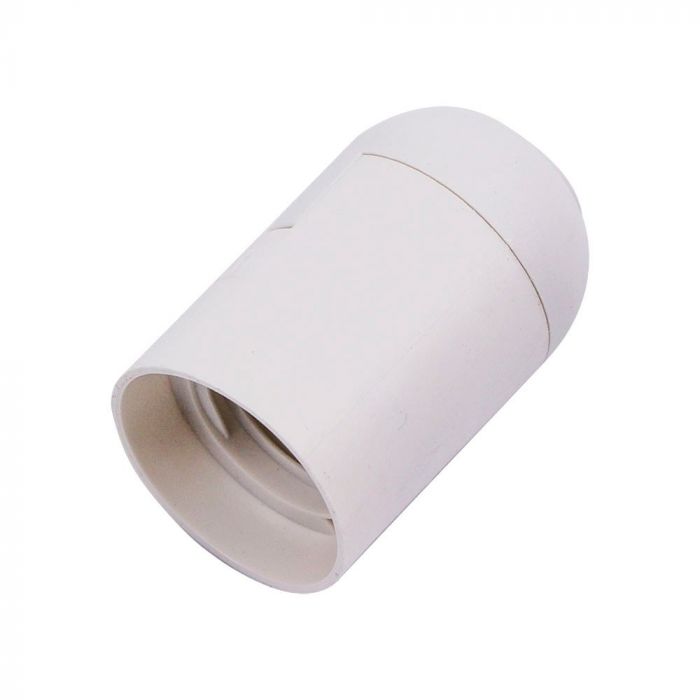 E27 LAMP HOLDER (POLYBAG WITH CARD) 59X38 WHITE